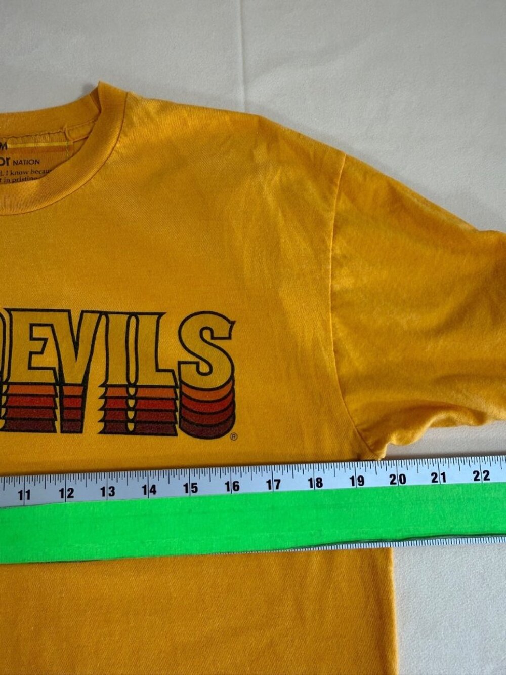 Aviator Nation Arizona State University Sun Devils Crew Tee Shirt Size M Yellow - Picture 6 of 9